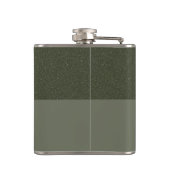 Gestructureerde Moss Green Flask met Modern Split Heupfles (Achterkant)