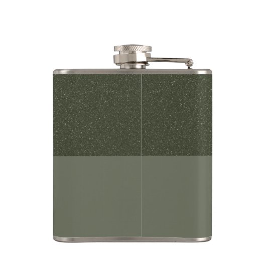 Gestructureerde Moss Green Flask met Modern Split Heupfles (Achterkant)