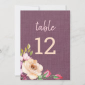 Gestructureerde Paars Rozen van het Kanvas Aankondiging (Voorkant)