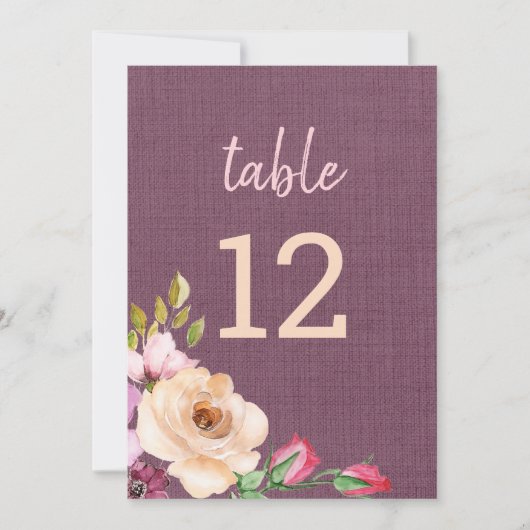 Gestructureerde Paars Rozen van het Kanvas Aankondiging (Voorkant)