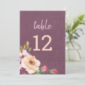 Gestructureerde Paars Rozen van het Kanvas Aankondiging (Staand voorkant)