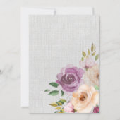 Gestructureerde Paars Rozen van het Kanvas Aankondiging (Achterkant)