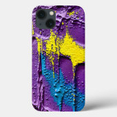 Gestructureerde Paarse Gele Blauwe Kleur Plezierig Case-Mate iPhone Case (Achterkant)