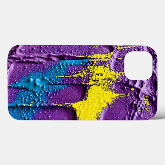 Gestructureerde Paarse Gele Blauwe Kleur Plezierig Case-Mate iPhone Case (Achterkant (horizontaal))