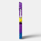 Gestructureerde Paarse Gele Blauwe Kleur Plezierig Case-Mate iPhone Case (Achterkant / Links)