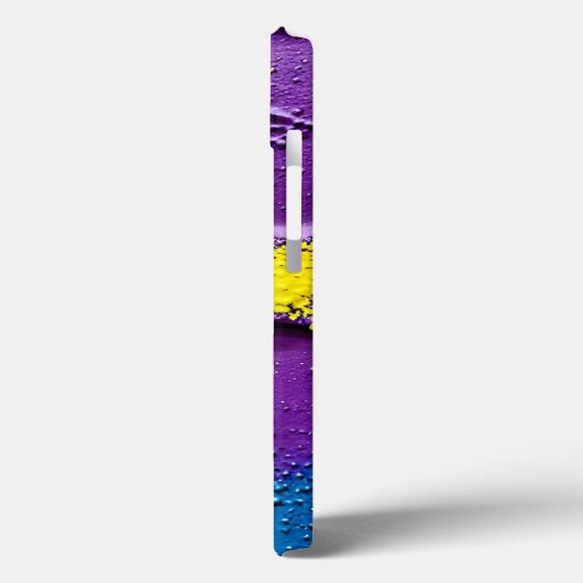 Gestructureerde Paarse Gele Blauwe Kleur Plezierig Case-Mate iPhone Case (Achterkant / Links)