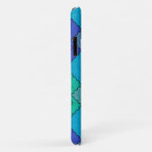 Gestructureerde patches meerkleurige streken Case-Mate iPhone case (Achterkant/rechts)