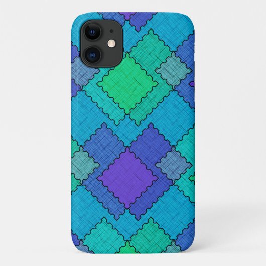 Gestructureerde patches meerkleurige streken Case-Mate iPhone case (Achterkant)