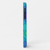 Gestructureerde patches meerkleurige streken Case-Mate iPhone case (Achterkant/links)