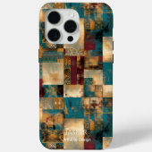 Gestructureerde Patchwork Charm – Rustiek Kunstzin Case-Mate iPhone Case (Achterkant)