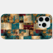 Gestructureerde Patchwork Charm – Rustiek Kunstzin Case-Mate iPhone Case (Achterkant (horizontaal))