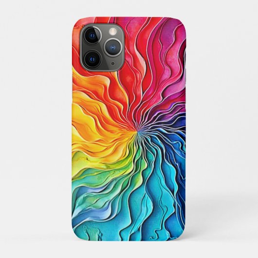 Gestructureerde Regenboog Draaikunst Case-Mate iPhone Case (Achterkant)
