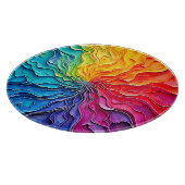 Gestructureerde Regenboog Draaikunst Snijplank (Hoek)