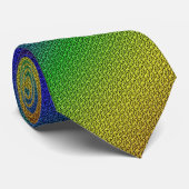 Gestructureerde regenboogkleuren stropdas (Opgerold)