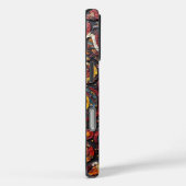 Gestructureerde rode en gouden wervelingen Case-Mate iPhone case (Achterkant / Rechts)