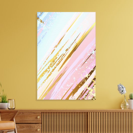 Gestructureerde Roze Achtergrond Canvas Afdruk (Insitu (Woonkamer))