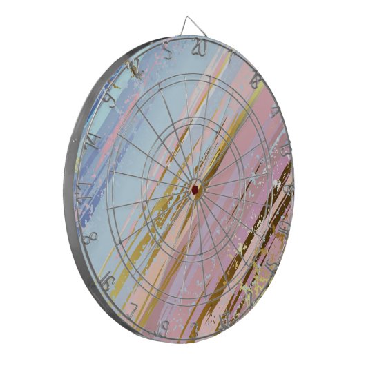 Gestructureerde Roze Achtergrond Dartbord (Voorkant Links)