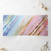 Gestructureerde Roze Achtergrond Drieluik Aankondiging (Binnen)