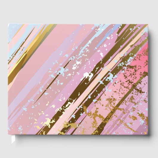 Gestructureerde Roze Achtergrond Gastenboek (Voorkant)