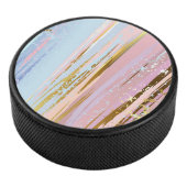 Gestructureerde Roze Achtergrond Hockey Puck (3/4)