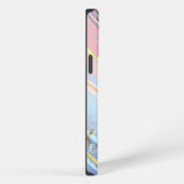 Gestructureerde Roze Achtergrond iPhone Hoesje (Rechterkant)