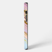 Gestructureerde Roze Achtergrond iPhone Hoesje (Linkerkant)
