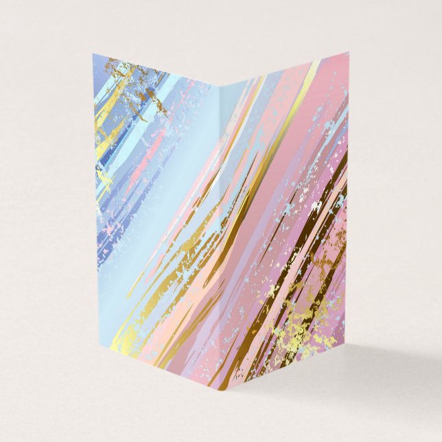 Gestructureerde Roze Achtergrond Kaart (Buitenkant)