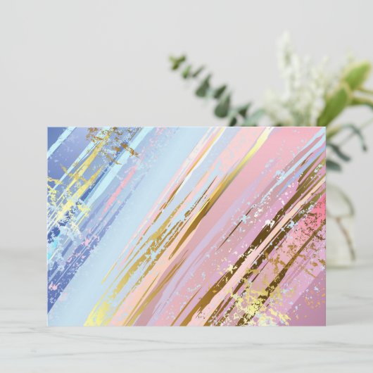 Gestructureerde Roze Achtergrond Kaart (Staand voorkant)