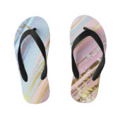 Gestructureerde Roze Achtergrond Kinder Teenslippers (Voetbed)