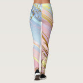 Gestructureerde Roze Achtergrond Leggings (Achterkant)