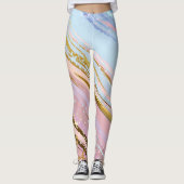 Gestructureerde Roze Achtergrond Leggings (Voorkant)