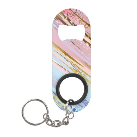 Gestructureerde Roze Achtergrond Mini Flessenopener (Voorkant)
