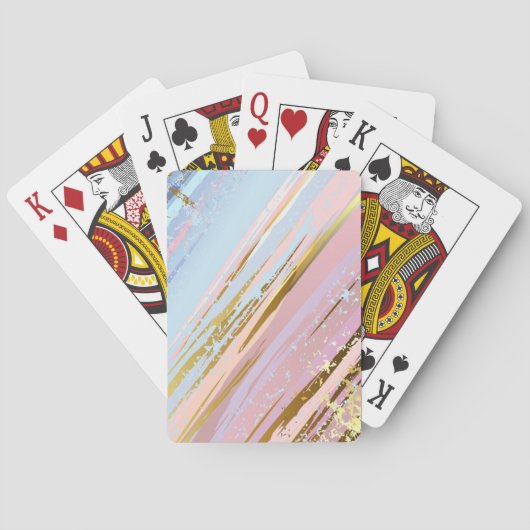 Gestructureerde Roze Achtergrond Pokerkaarten (Achterkant)