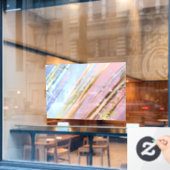 Gestructureerde Roze Achtergrond Raamsticker (Cafe Raam)