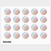 Gestructureerde Roze Achtergrond Ronde Sticker (Vel)