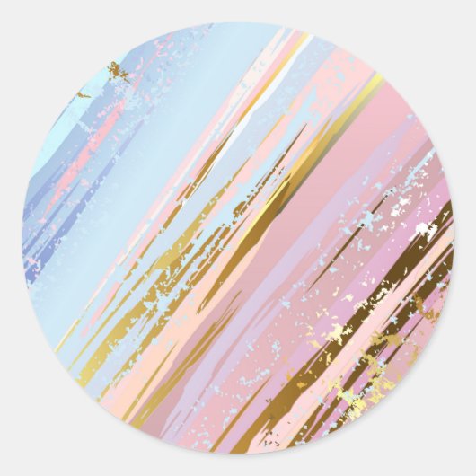 Gestructureerde Roze Achtergrond Ronde Sticker (Voorkant)