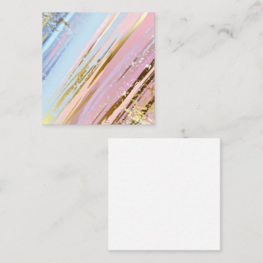 Gestructureerde roze achtergrond vierkante visitekaartje (Voorkant / Achterkant)