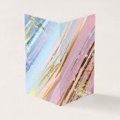 Gestructureerde Roze Achtergrond Visitekaartje (Buitenkant)