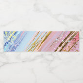 Gestructureerde Roze Achtergrond Waterfles Etiket (Enkel label)