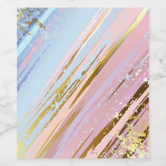 Gestructureerde Roze Achtergrond Wijn Etiket (Enkel label)