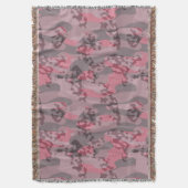 gestructureerde roze en mauve Camo abstract Deken (Voorkant Verticaal)