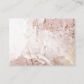 gestructureerde roze gouden namaakfolie Ontvangst Informatiekaartje (Achterkant)