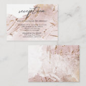 gestructureerde roze gouden namaakfolie Ontvangst Informatiekaartje (Voorkant / Achterkant)