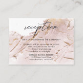 gestructureerde roze gouden namaakfolie Ontvangst Informatiekaartje (Voorkant)