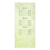 Gestructureerde salie groene wimpers en uitbreidin reclamekaart (Achterkant)