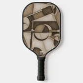Gestructureerde Sepia Getinte Geometrische Abstrac Pickleball Paddle (Achterkant)