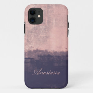 Gestructureerde tekenstijlroze marineblauw persona Case-Mate iPhone case