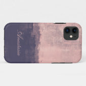 Gestructureerde tekenstijlroze marineblauw persona Case-Mate iPhone case (Achterkant (horizontaal))