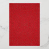 Gestructureerde Tomaat Rood Folie Uitnodiging – Aa (Voorkant)