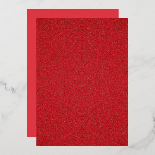 Gestructureerde Tomaat Rood Folie Uitnodiging – Aa (Voorkant / Achterkant)